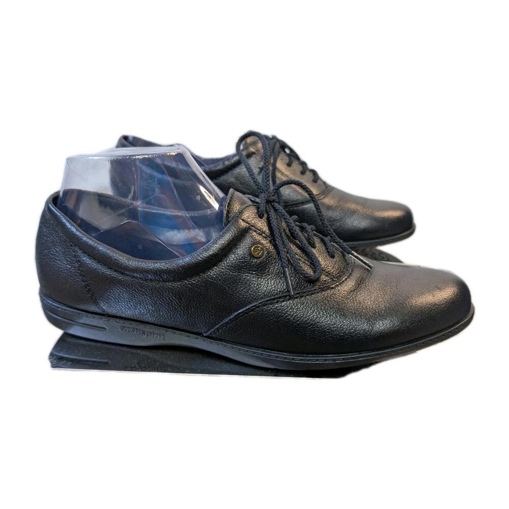 Easy Spirit ESMotion Anti-Gravity Black‎ Leather Lace Up Oxford Sz 9.5NN